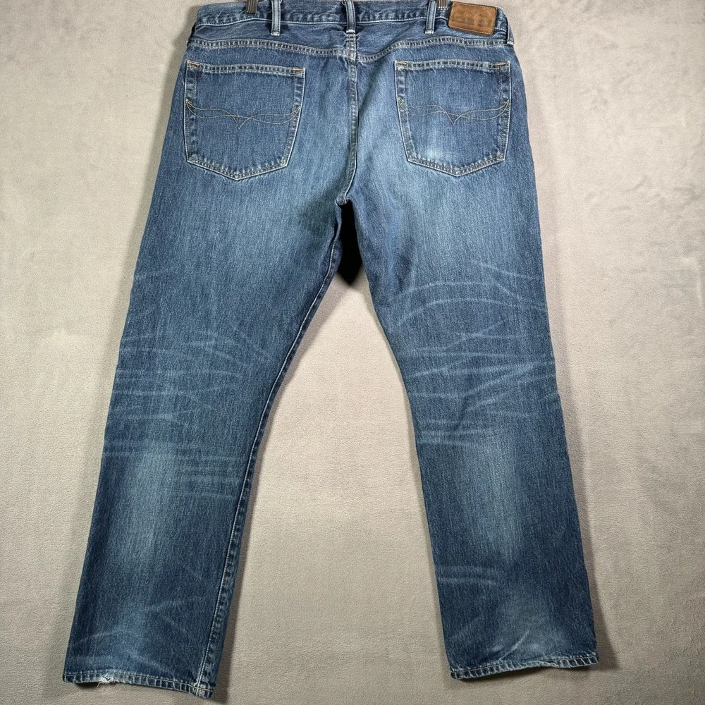 Polo Ralph Lauren Jeans Mens 38x29 Tag 38x30 Blue Hampton Relaxed Straight Denim